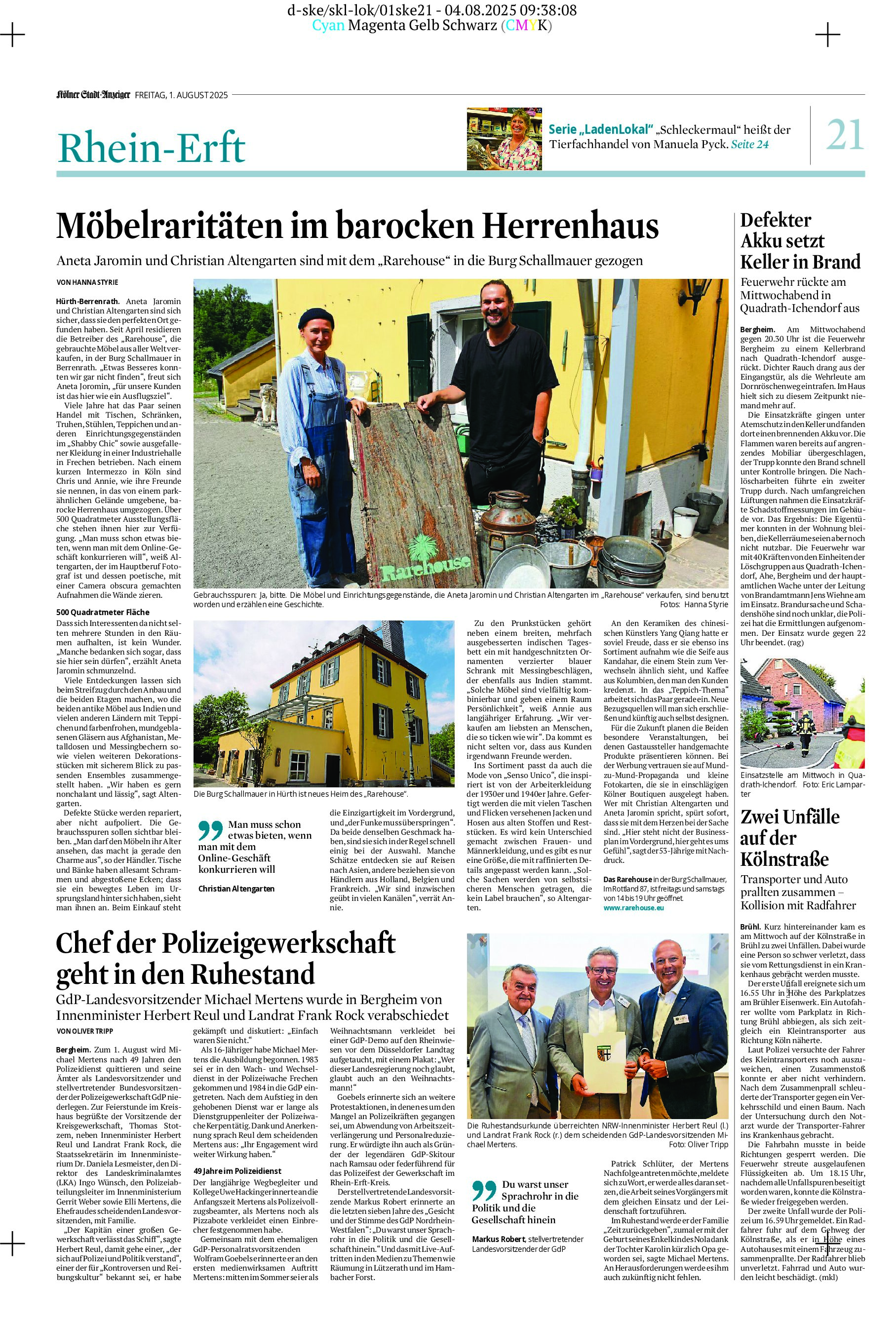 Zeitungsbericht KStA + Rundschau